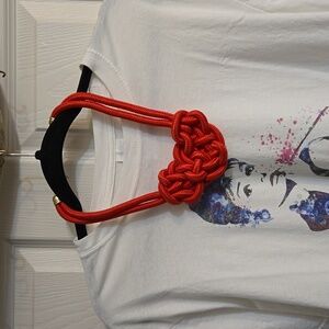 3 for $20☢️Necklace,knot,red,choker,gold hardware